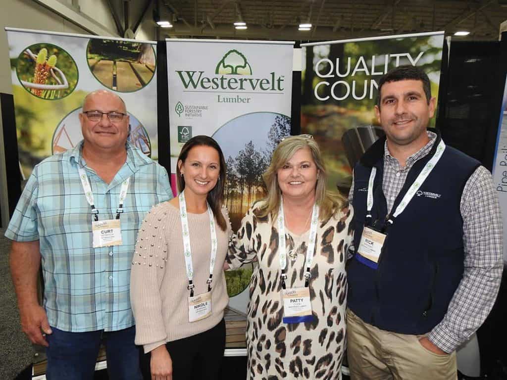 Curt Heinrich, UFP Industries Inc., Windsor, CO; Nikole Robbins, UFP Industries Inc., Lansing, MI; and Patty Cook and Rick Brignac, Westervelt Lumber Company Inc., Tuscaloosa, AL