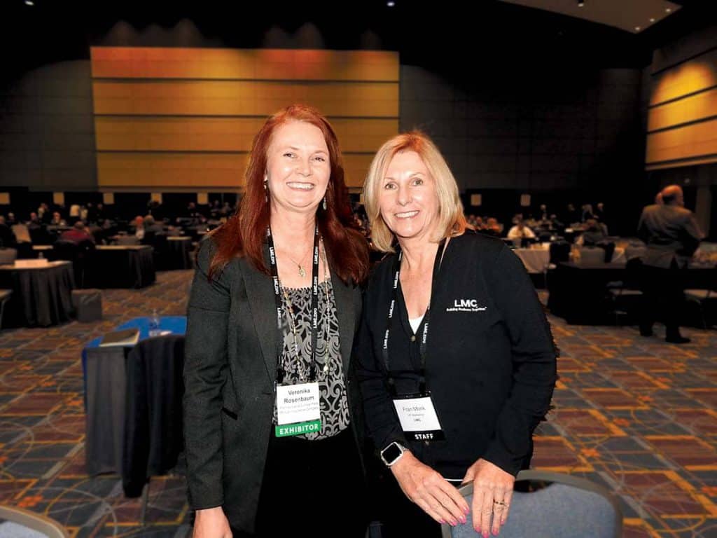 Veronika Rosenbaum, Pennsylvania Lumbermen Mutual Insurance, Philadelphia, PA; and Fran Monk, VP of Marketing for LMC, Wayne, PA 