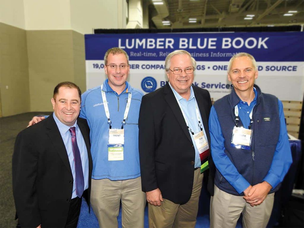 Scott Parker, NAWLA, Chicago, IL; Trent Johnson, Blue Book Services Inc., Carol Stream, IL; Tom LeVere, Weekes Forest Products Inc., Saint Paul, MN; and Mark Erickson, Blue Book Services Inc. 