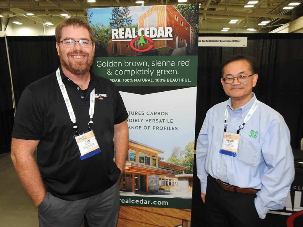 Jay Poppe, Western Red Cedar Lumber Association, Vancouver, BC; and Kevin Cheung, Western Wood Products Association, Portland, OR 