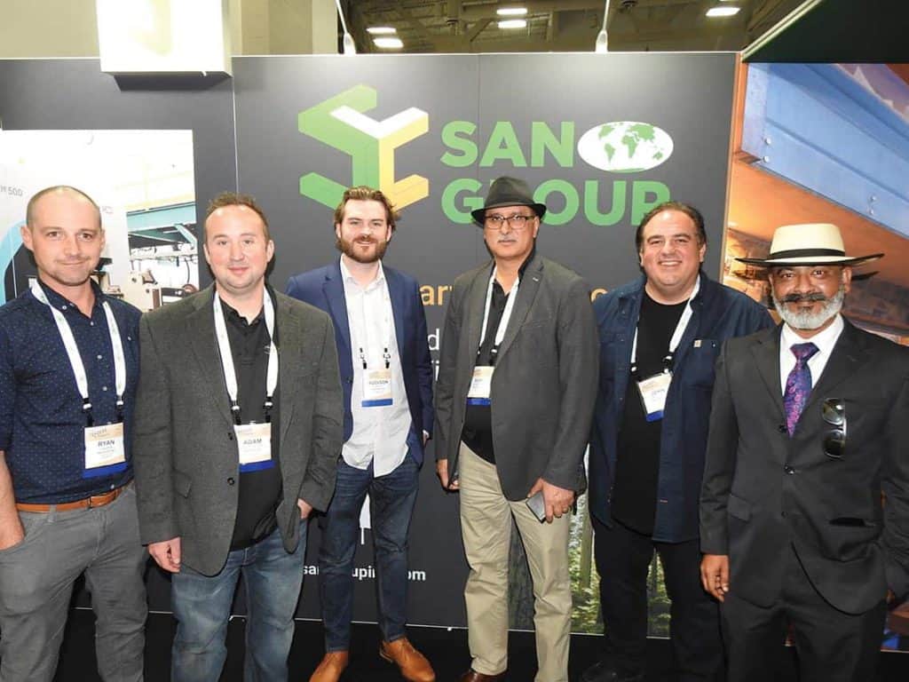 Ryan Hagen, Adam Hazelwood, Addison Ross, Suki Sanghera and John Langstroth, San Group Inc., Langley, BC; and Amit Shaker, San Group Inc., Atlanta, GA