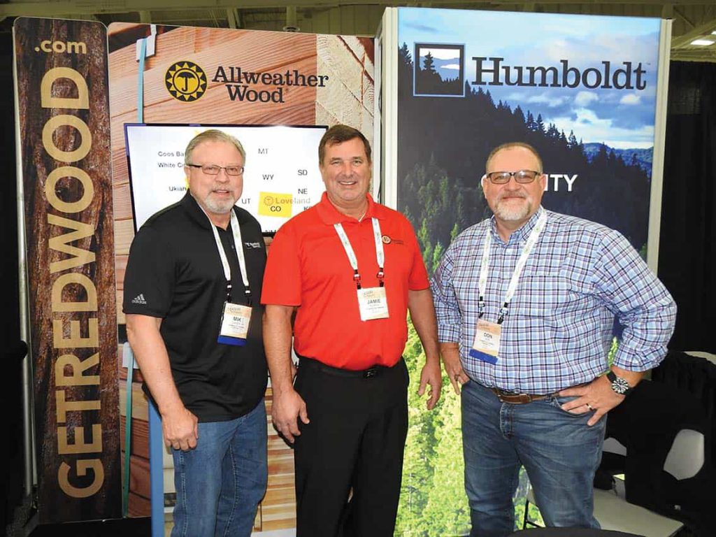  Mike Cameron, Humboldt Sawmill Company LLC, Scotia, CA; Jamie Hursh, Richardson Timbers, Dallas, TX; and Don Dye, Humboldt Sawmill Company LLC