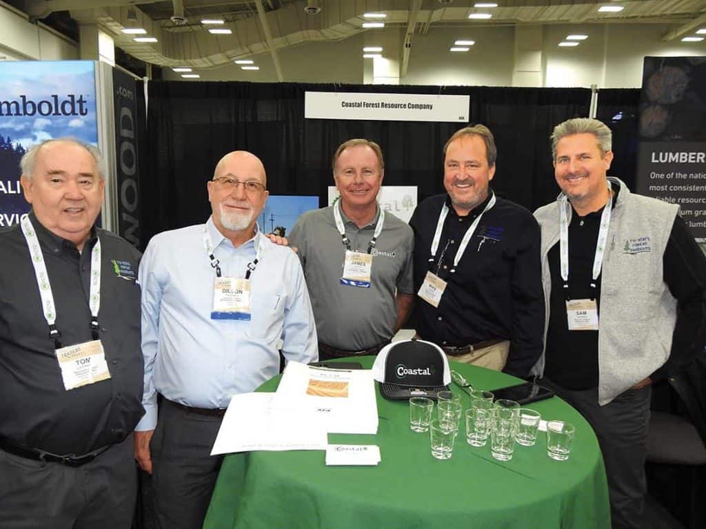 Tom Latham, Tri-State Forest Products Inc., Indianapolis, IN; Dillon Forbes, Coastal Forest Resources Company, Havana, FL; James Hatch, Coastal Forest Products LLC, Chapman, AL; and Mike Engen and Sam Tarara, Tri-State Forest Products Inc., Indianapolis, IN