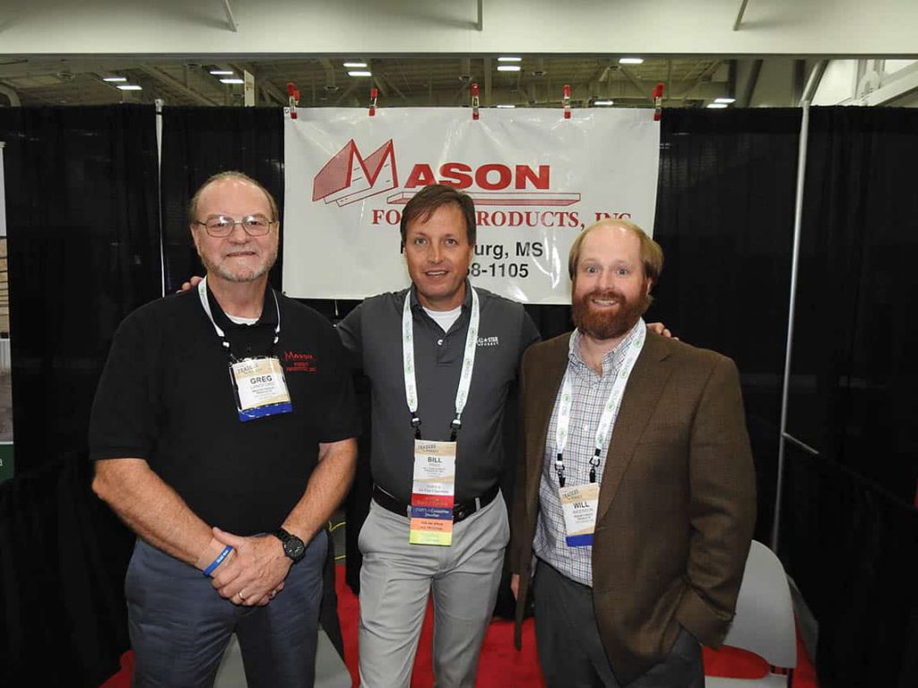 Greg Langford, Mason Forest Products Inc., Hattiesburg, MS; Bill Price, All Star Forest Products Inc., Jackson, MS; and Will Anderson, Mason Forest Products Inc.