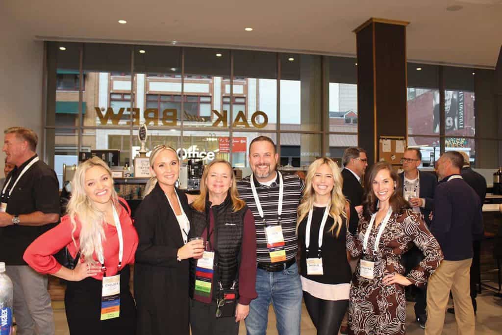 Chelsea Brown, Patrick Lumber Company, Portland, OR; Lillie Hamel, Shamrock Building Materials Inc., Bend, OR; Judy Haney, Boise Cascade Building Materials Distribution LLC, Boise, ID; Nick Lake, Zip-O-Logs Mills Inc., Eugene, OR; and Natalie Heacock and Kalayna Crook, Patrick Lumber Company 