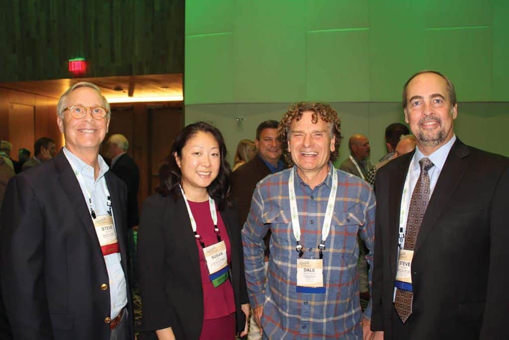 Steve Boyd, Manufacturers Reserve Supply, Irvington, NJ; Susan Cho, PLMI, Philadelphia, PA; Dale Bartsch, Hy Mark Wood Products Inc., Surrey, BC; and Steve Firko, PLMI