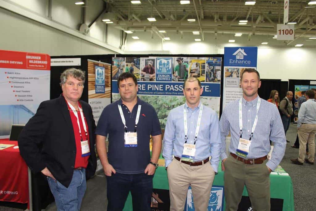 Jeff Hardy, Cersosimo Lumber Co. Inc., Brattleboro, VT; Peter Crowell, Alex Darrah and Bryan Darrah, Durgin and Crowell Lumber Co. Inc., New London, NH