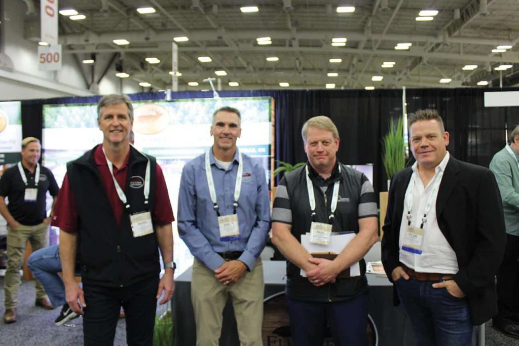 Mark Kelly and Brett Slaughter, Elk Creek Forest Products LLC, McMinnville, OR; Paul Owen, Vanport International Inc., Sandy, OR; and Tyler Freres, Freres Lumber Co. Inc., Lyons, OR 