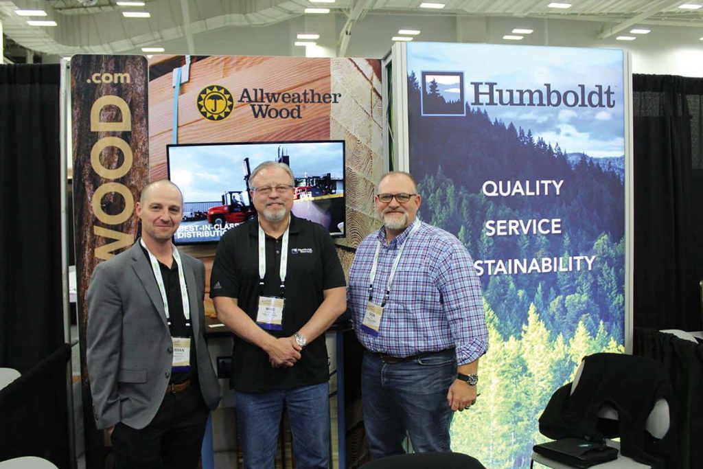 Ryan Hagen, San Group Inc., Langley, BC; and Mike Cameron and Don Dye Jr., Humboldt Sawmill Company LLC, Scotia, CA 