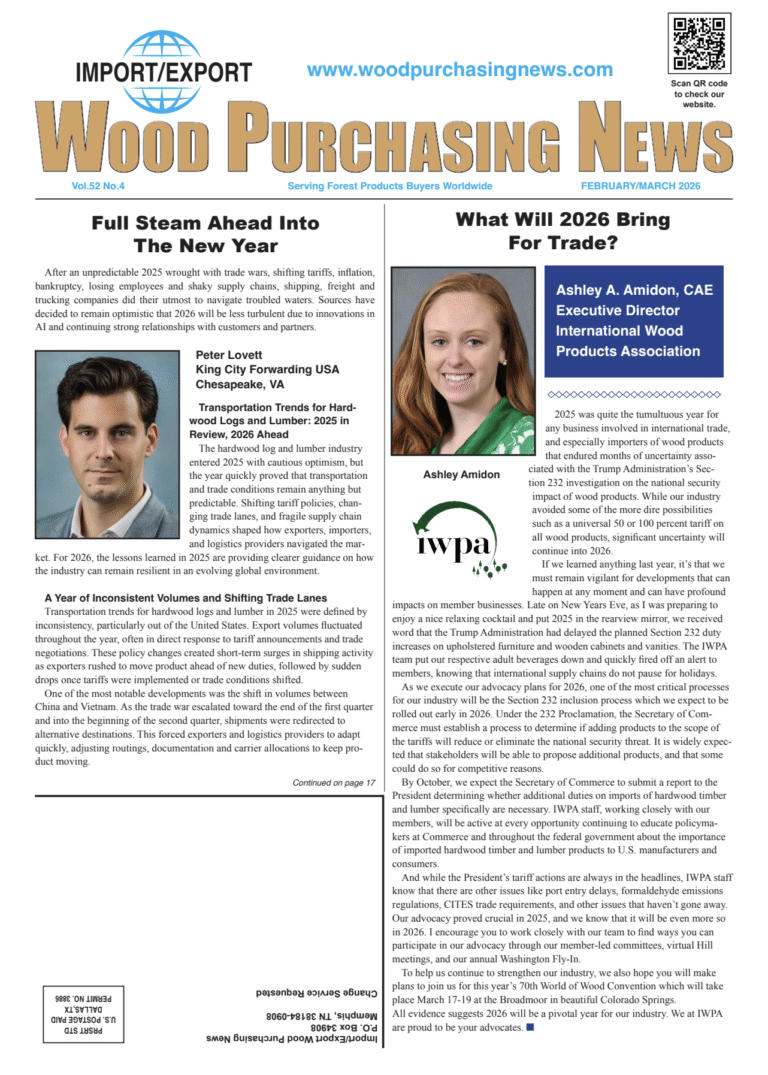 Import / Export Wood Purchasing News 1