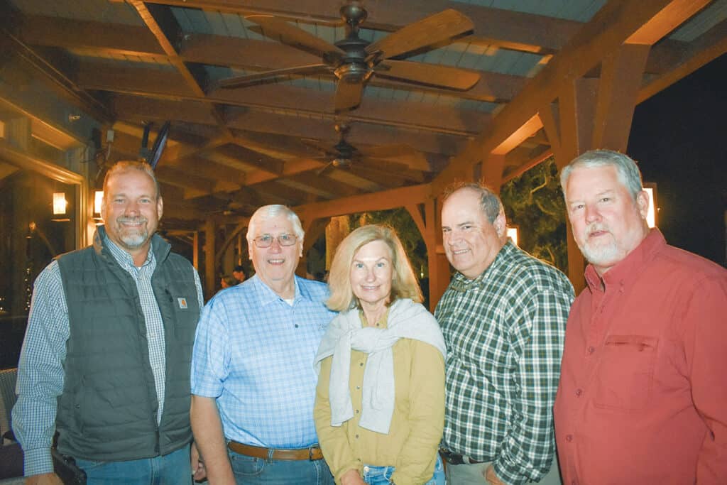 Keith Price, Corley Mfg. Co., Chattanooga, TN; Bubba Lammons, All Star Forest Products Inc., Fairhope, AL; Jan and Wood Holley, Linden Lumber LLC, Linden, AL; and Mike Noland, Noland Lumber Company, Gordo, AL