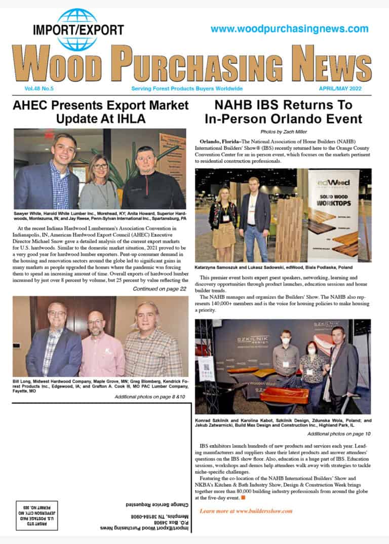 Import / Export Wood Purchasing News Cover April-May 2022 2